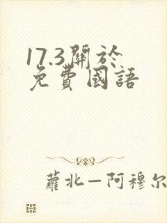 17.3关于 免费国语封面