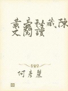 黄帝秘藏陈启全文阅读