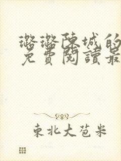 璐璐陈城的小说免费阅读最新章节