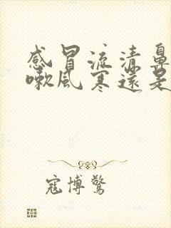 感冒流清鼻涕咳嗽风寒还是风热封面