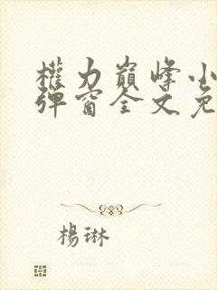 权力巅峰小说无弹窗全文免费阅读封面