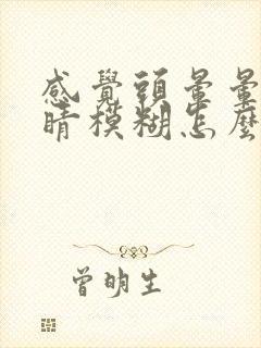 感觉头晕晕的眼睛模糊怎么办封面