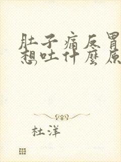 肚子痛反胃恶心想吐什么原因