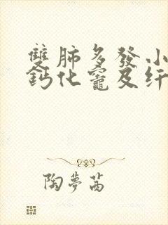 双肺多发小结节钙化灶及纤维条索