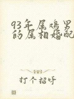 93年属鸡男生的属相婚配表