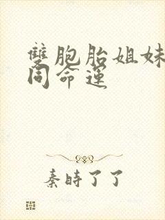 双胞胎姐妹的不同命运