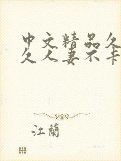 中文精品久久久久人妻不卡蜜臀