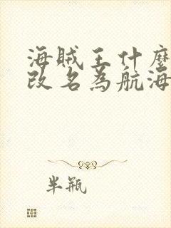 海贼王什么时候改名为航海王封面