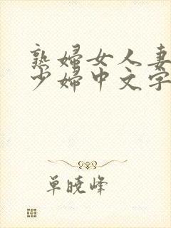 熟妇女人妻丰满少妇中文字慕