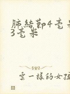 肺结节4毫米和3毫米