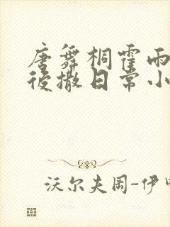 唐舞桐霍雨浩婚后撒日常小说封面