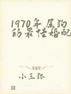 1970年属狗的最佳婚配属相