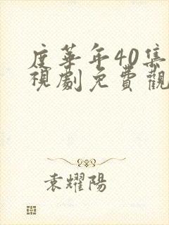 度华年40集电视剧免费观看完整版