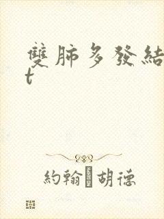 双肺多发结节ct