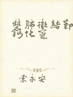 双肺微结节左肺钙化灶