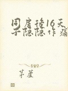 同房后16天肚子隐隐作痛