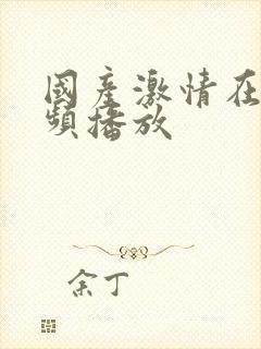 国产激情在线视频播放