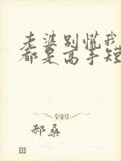 老婆别慌我全家都是高手短剧演员表