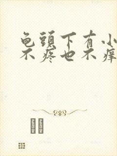 龟头下有小疙瘩不疼也不痒