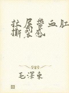 拉屎带血肛门有撕裂感