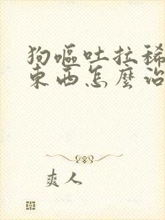 狗呕吐拉稀不吃东西怎么治疗