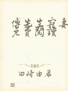 傅先生宠妻无度免费阅读