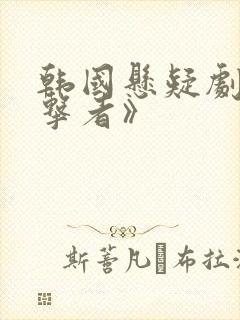 韩国悬疑剧《目击者》