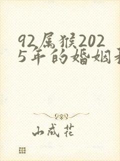 92属猴2025年的婚姻和命运