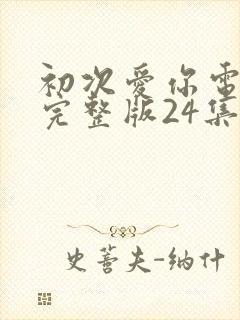 初次爱你电视剧完整版24集全