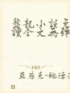 盘龙小说免费阅读全文无弹窗