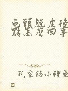 龟头脱皮后起红点怎么回事封面