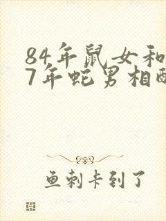 84年鼠女和77年蛇男相配吗封面