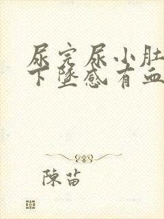 尿完尿小肚子有下坠感有血迹封面