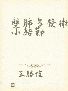 双肺多发微小,小结节