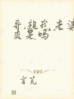 哥,亲我老婆很爽是吗