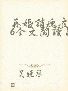 再婚销魂夜1一6全文阅读目录