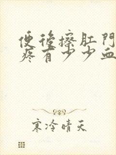 便后擦肛门有点疼有少少血封面