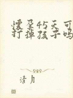 怀孕45天可以打掉孩子吗