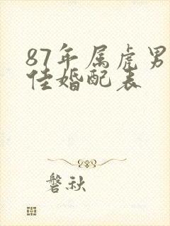 87年属虎男最佳婚配表封面