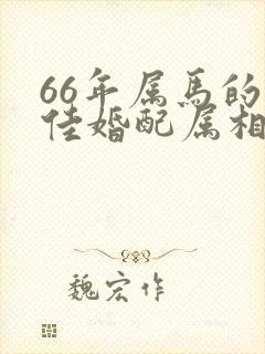 66年属马的最佳婚配属相