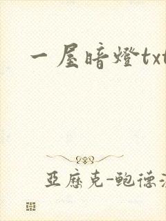一屋暗灯txt封面