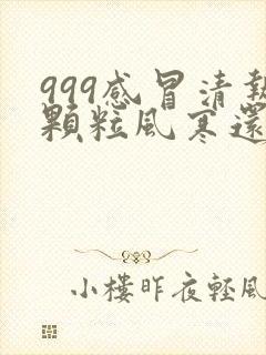 999感冒清热颗粒风寒还是风热封面