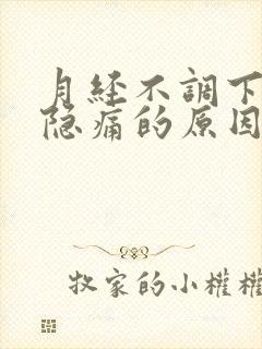 月经不调下腹部隐痛的原因