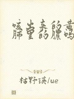 咳出来的黄痰是肺里的脓吗封面