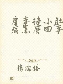 房事后小肚子疼痛怎么回事封面