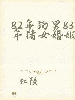82年狗男83年猪女婚姻相配吗
