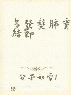 多发双肺实性小结节