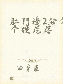 肛门边2公分有个硬疙瘩