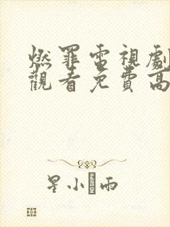 燃罪电视剧在线观看免费高清封面