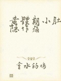 黄体期小肚子隐隐作痛